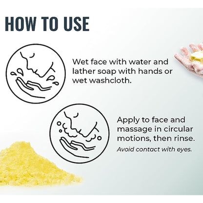 Dead Sea sulfur soap bar for blemish control back view