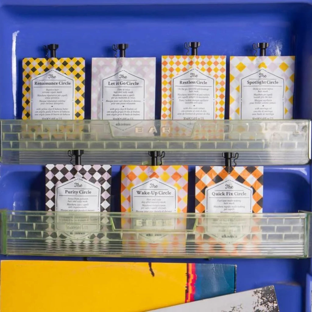 Davines The Renaissance Circle hair mask demonstrated during a salon treatment