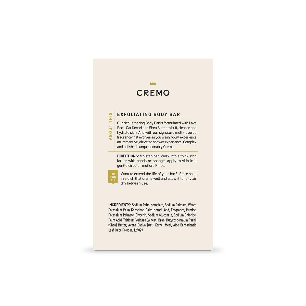 Cremo grooming collection bar soap branding display
