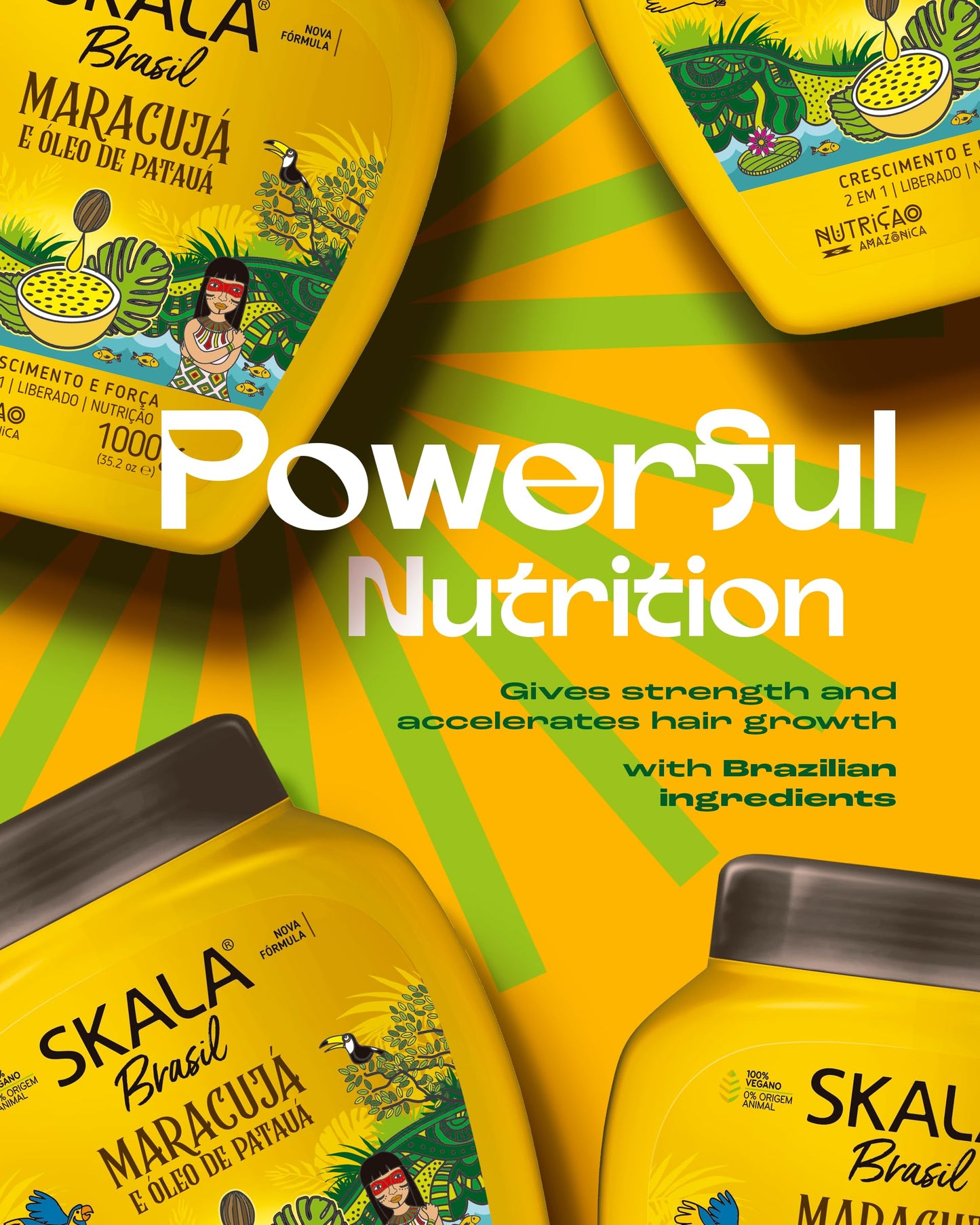 Skala Brasil Maracuja hair cream application on damp hair