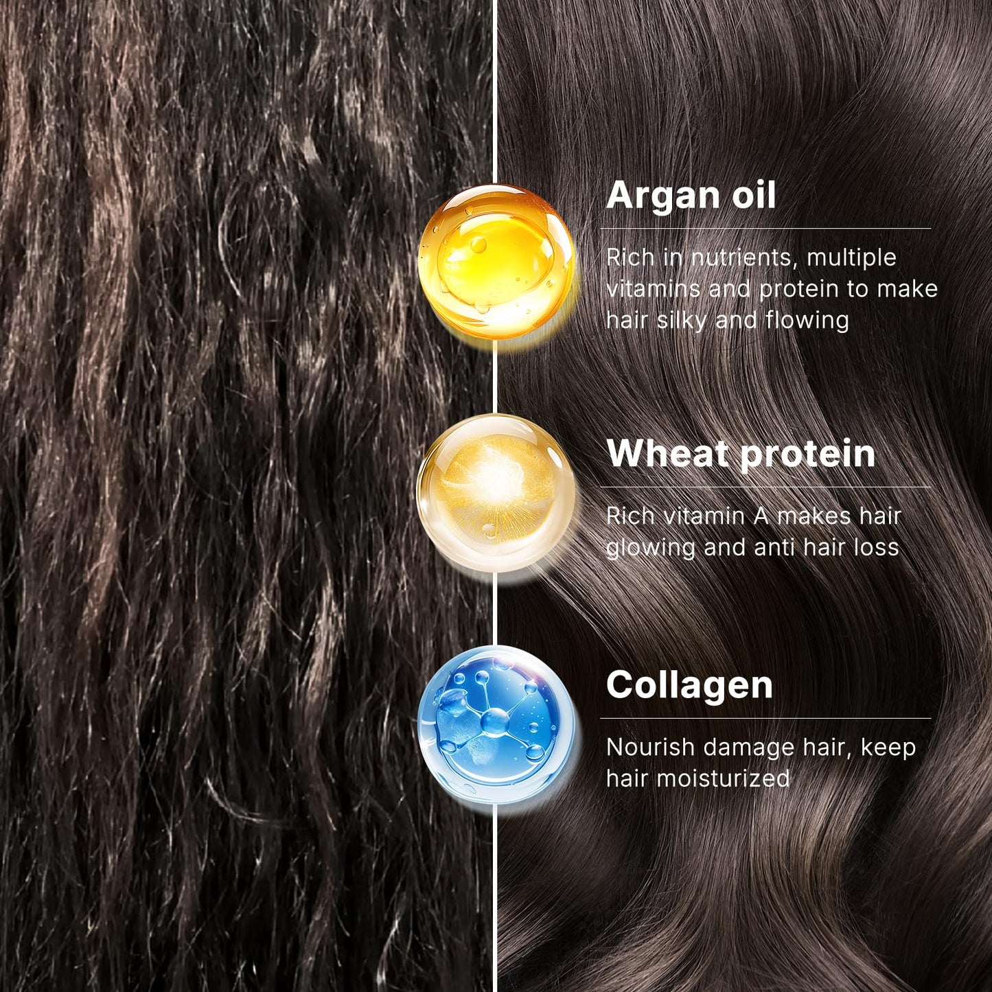 Application of Karseell collagen mask for damaged hair