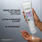 Redken 250 Milliliters liquid mask packaging and bottle layout