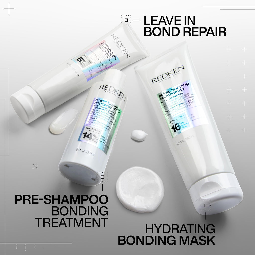 Side profile of the Redken bonding treatment squeeze tube packaging