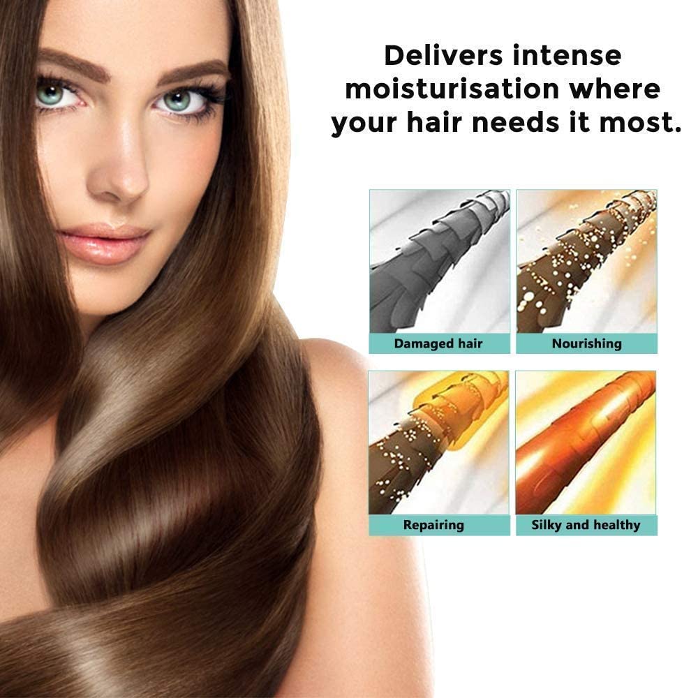 Application of Cristalbox keratin mask on damp hair