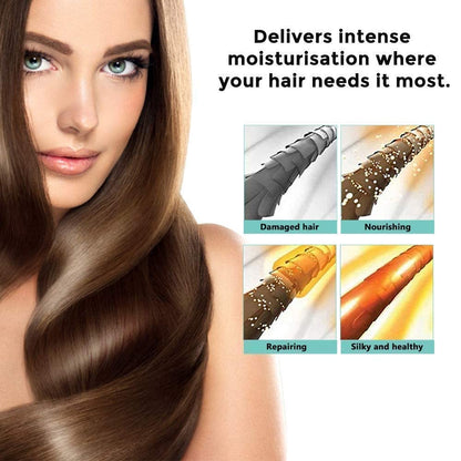 Application of Cristalbox keratin mask on damp hair