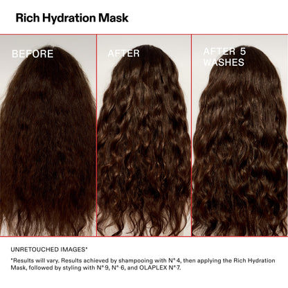 Side angle view of the authentic Olaplex 200 milliliter moisture mask container
