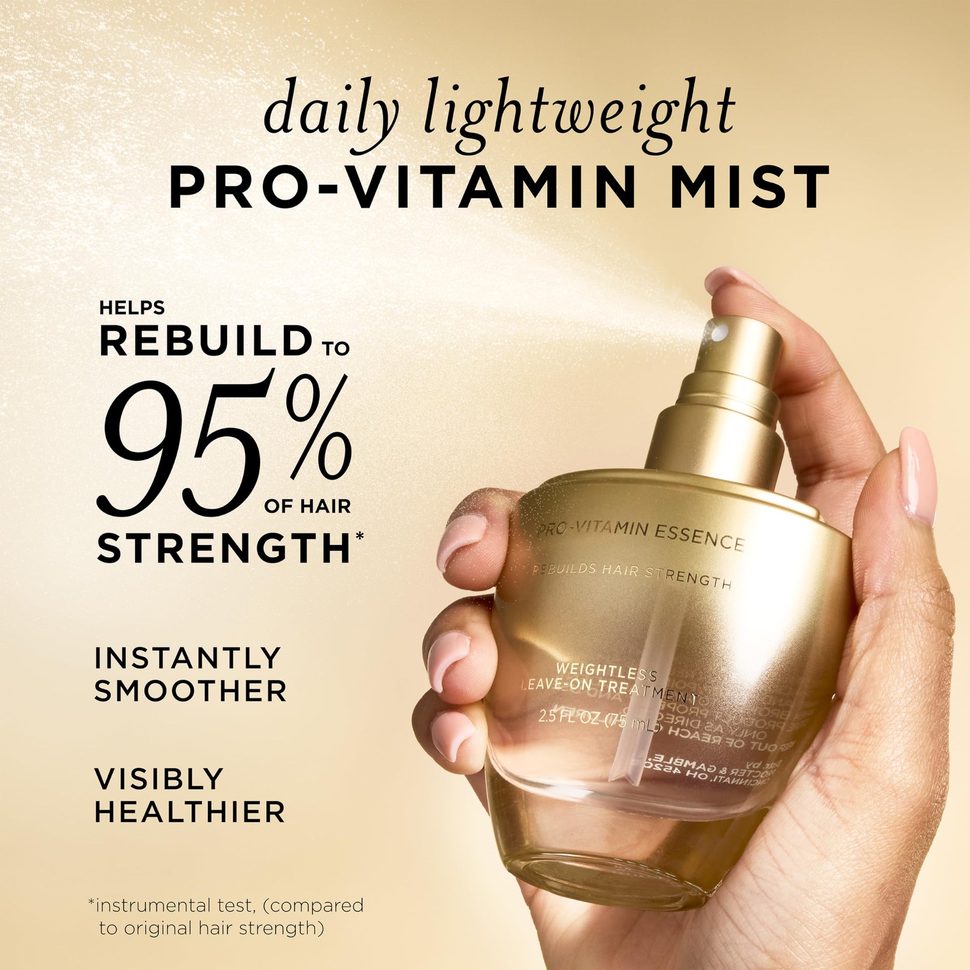 Pantene Pro-Vitamin Essence hair treatment label details