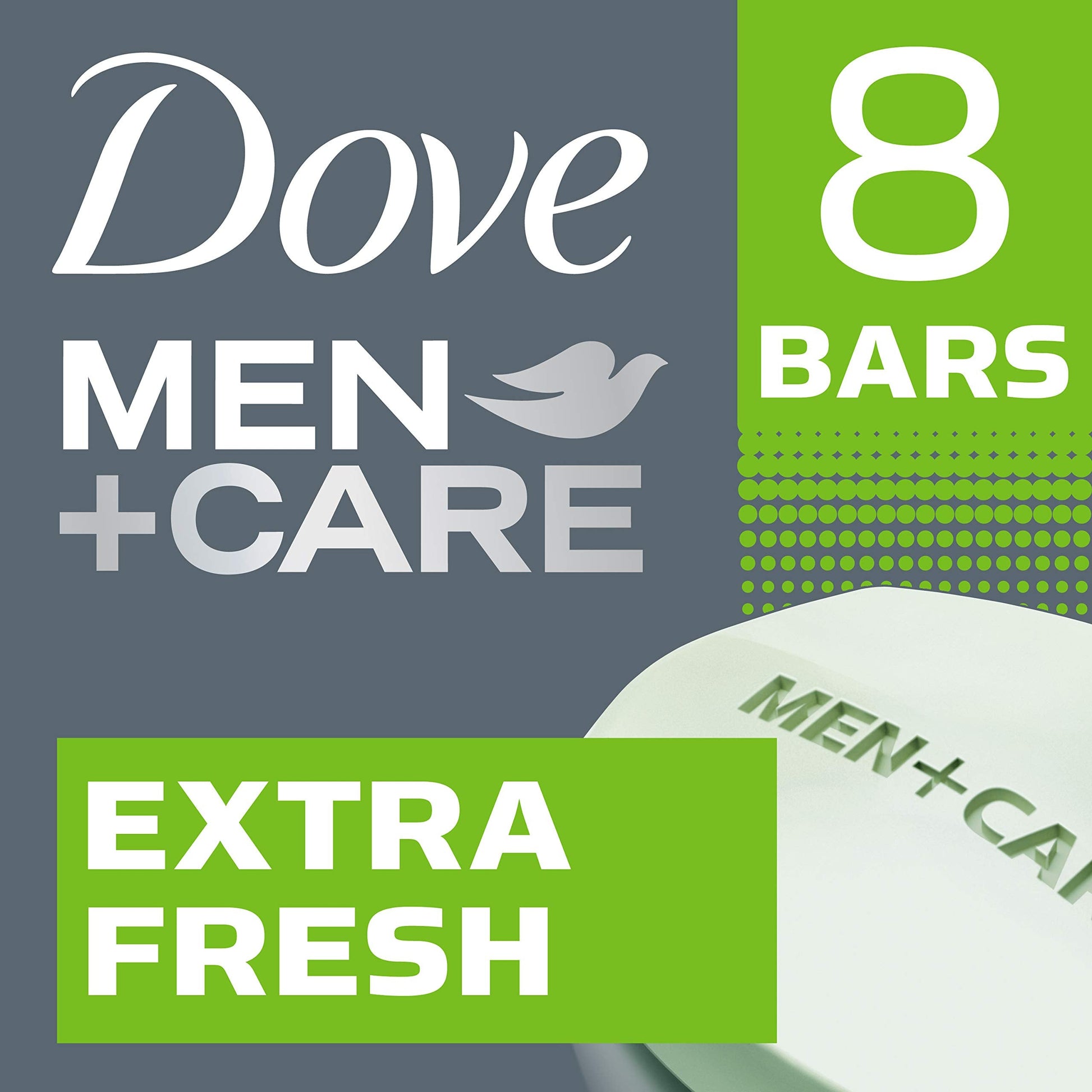 Dove Men Care hydrating body and face bar packaging close up