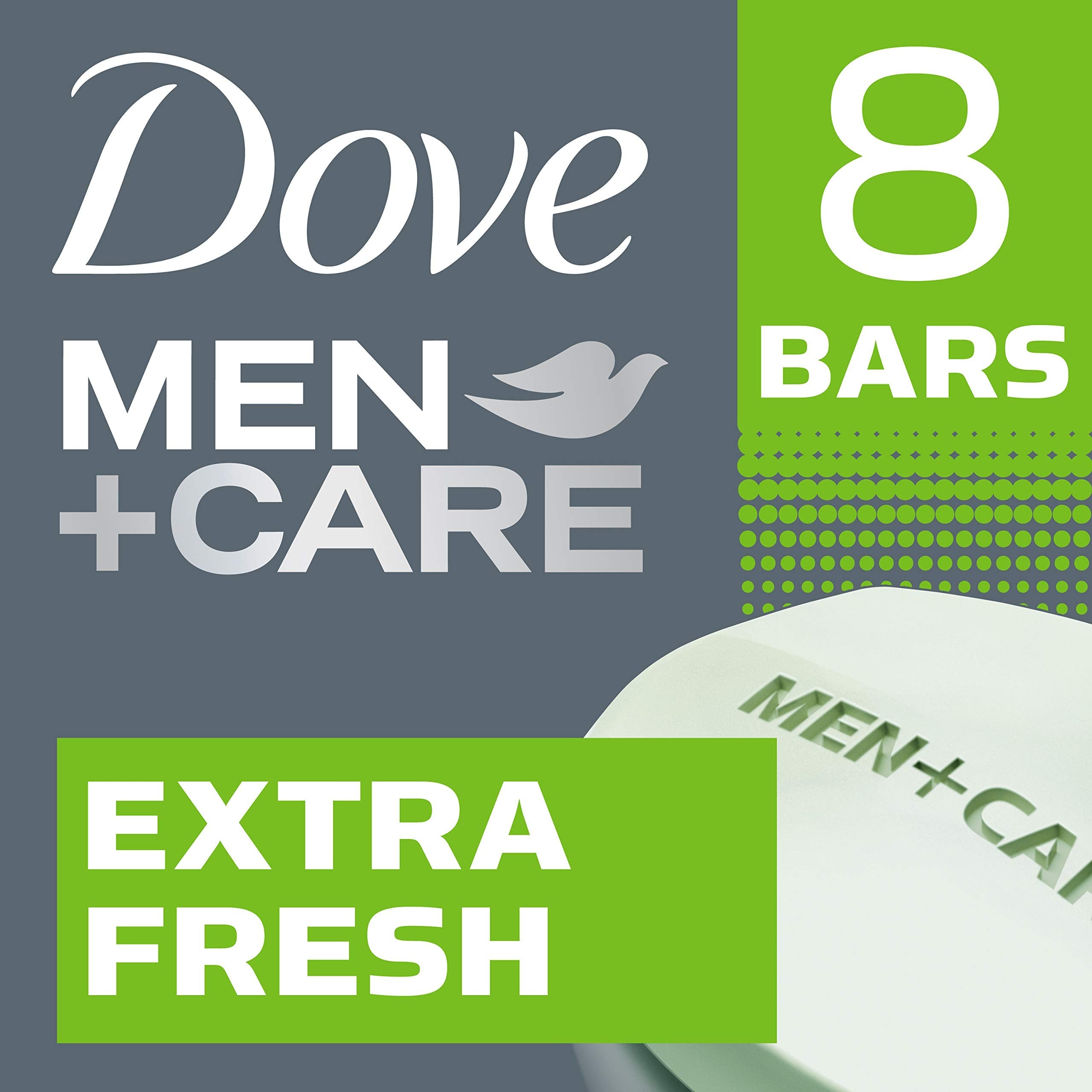 Dove Men Care hydrating body and face bar packaging close up