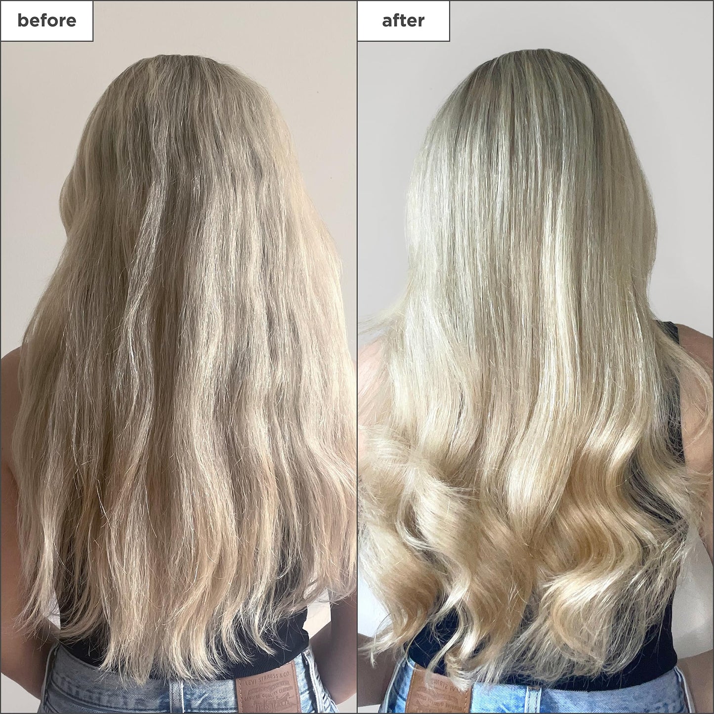 Application of Briogeo hair mask on clean hair