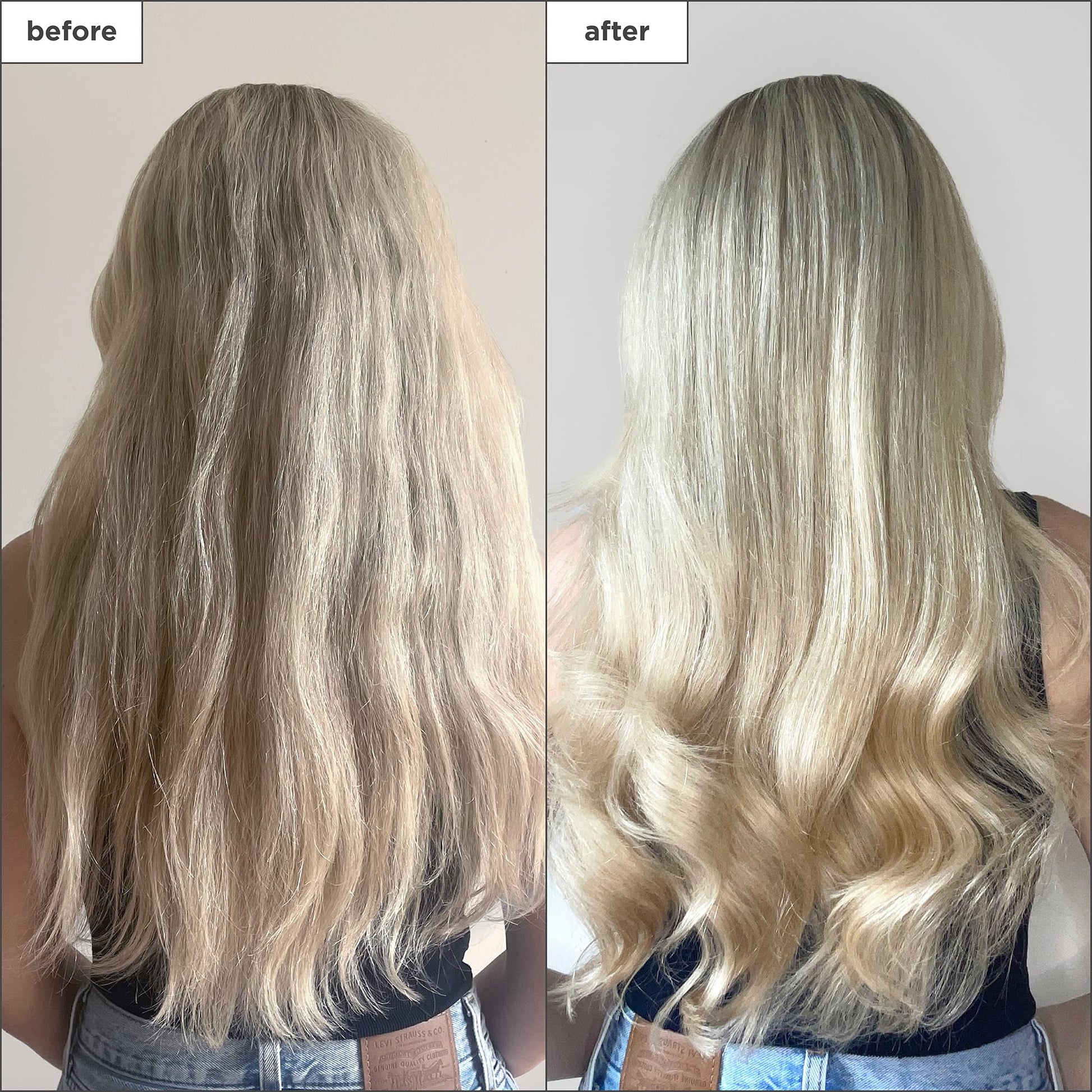 Application of Briogeo hair mask on clean hair
