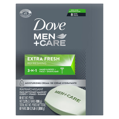 Dermatologist recommended Dove Men shaving and cleansing bar