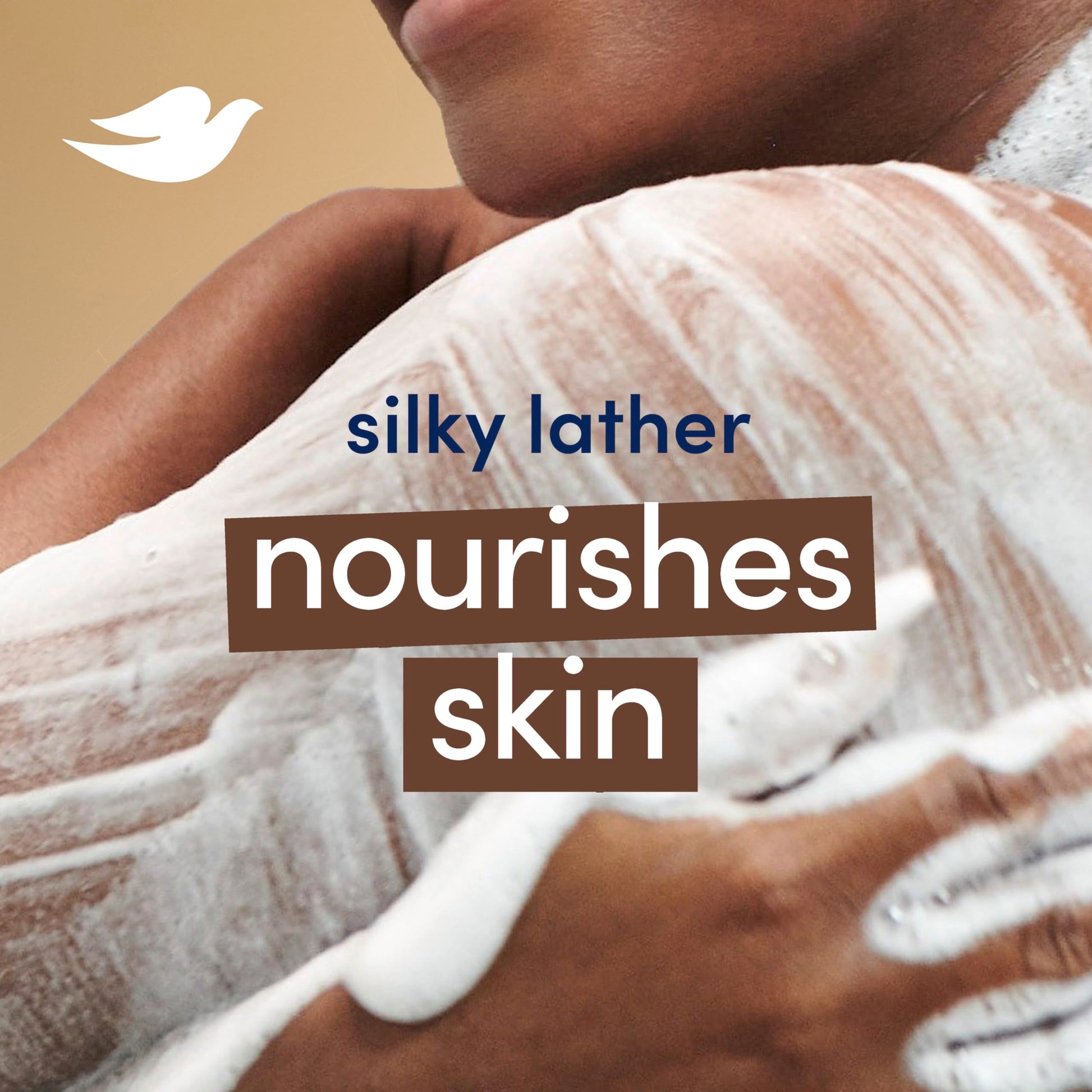 Lifestyle shot of Dove Restoring Beauty Bar for daily skin nourishment
