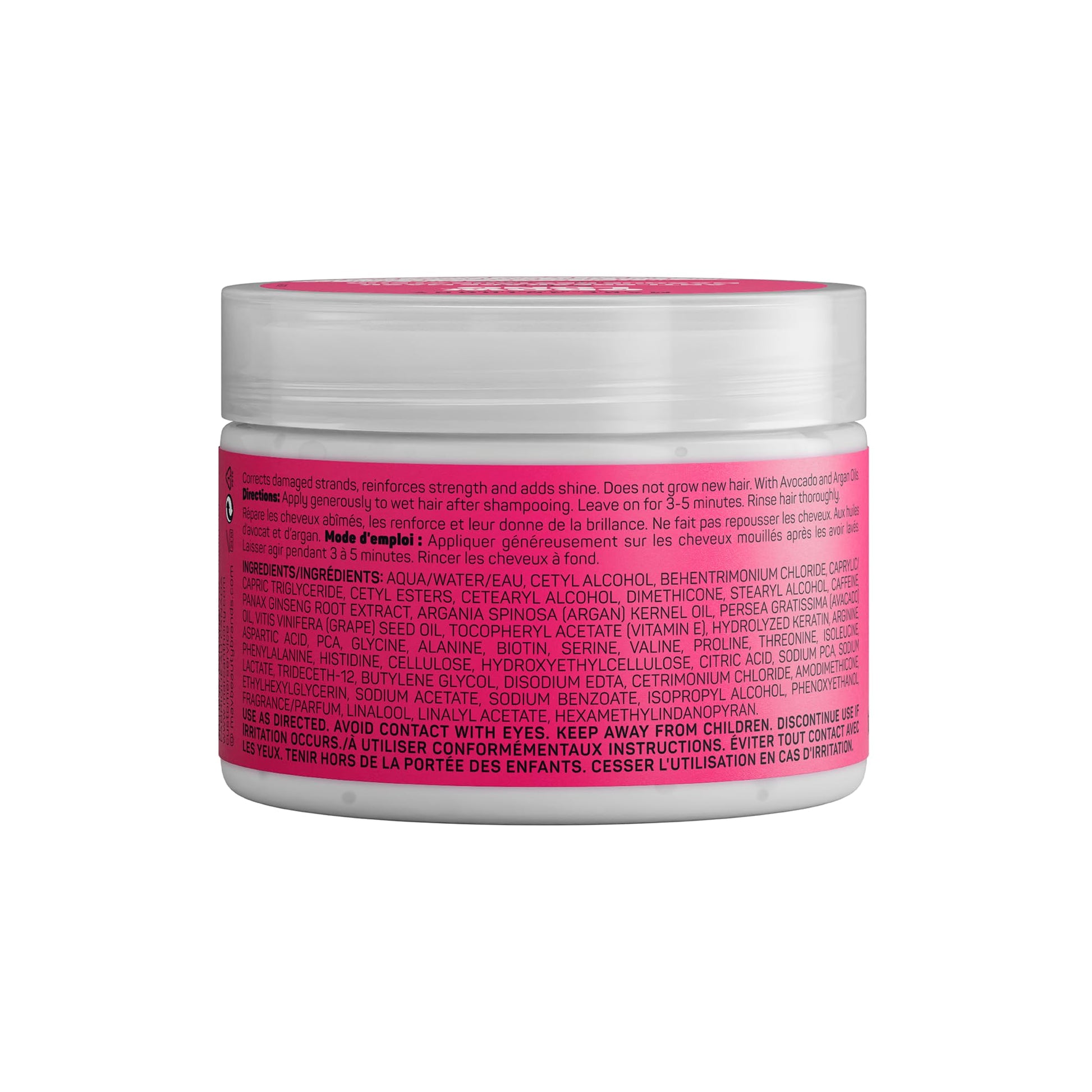 Marc Anthony hair mask nutritional info and ingredients label