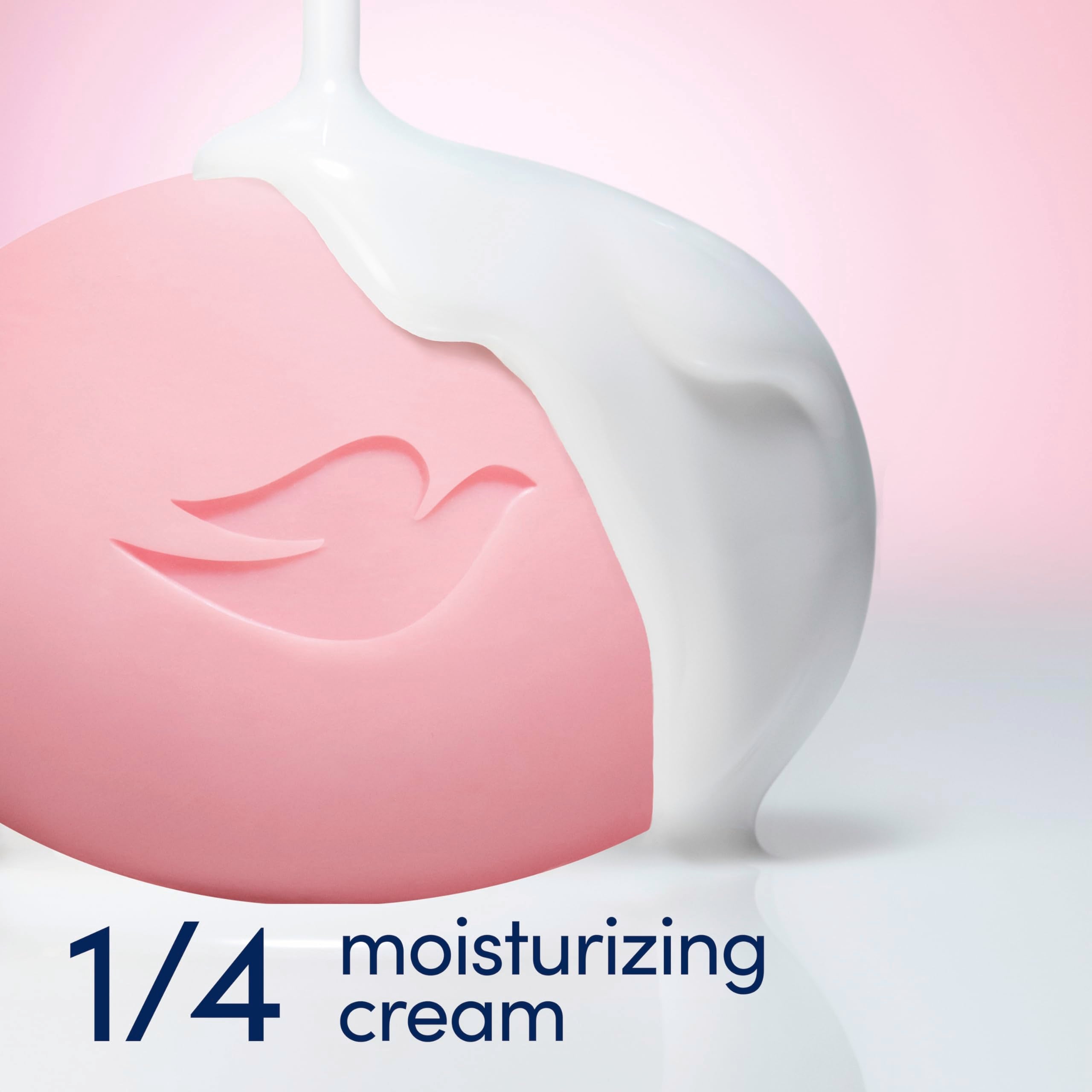 Top down view of Dove Pink Beauty Bar collection