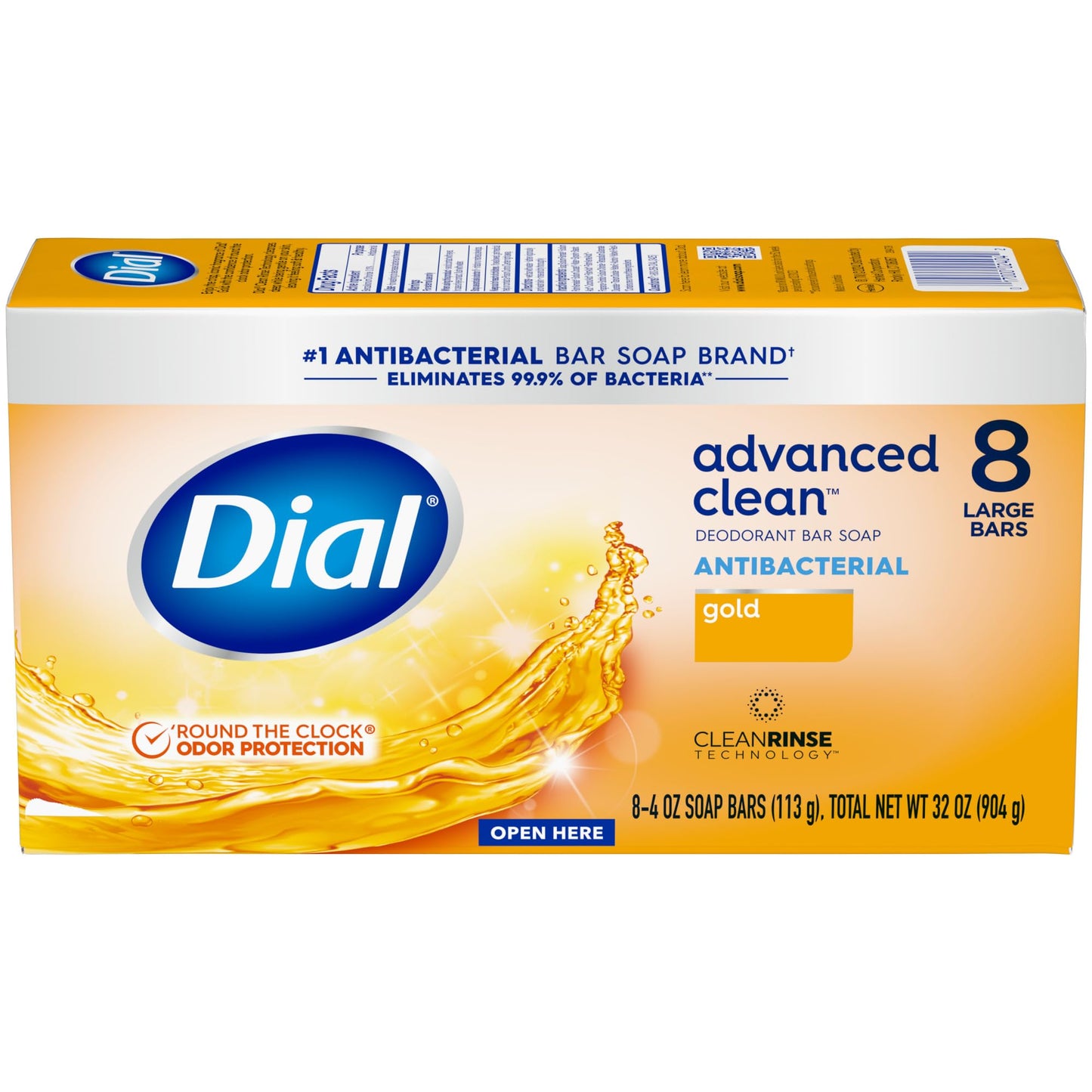 Dial Gold skin cleansing bar showing the dermatologist tested certification
