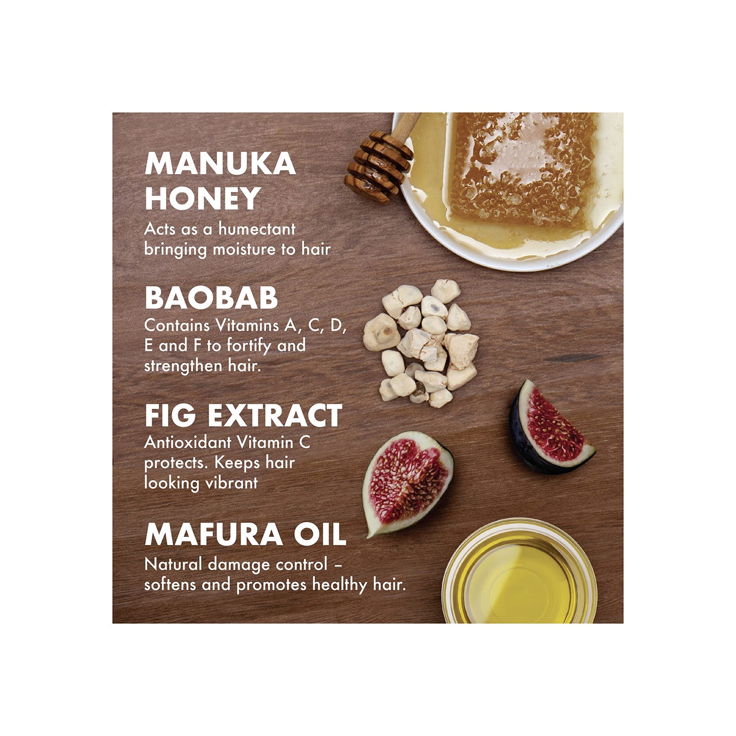 Top view of SheaMoisture Manuka Honey and Mafura Oil hair treatment jar