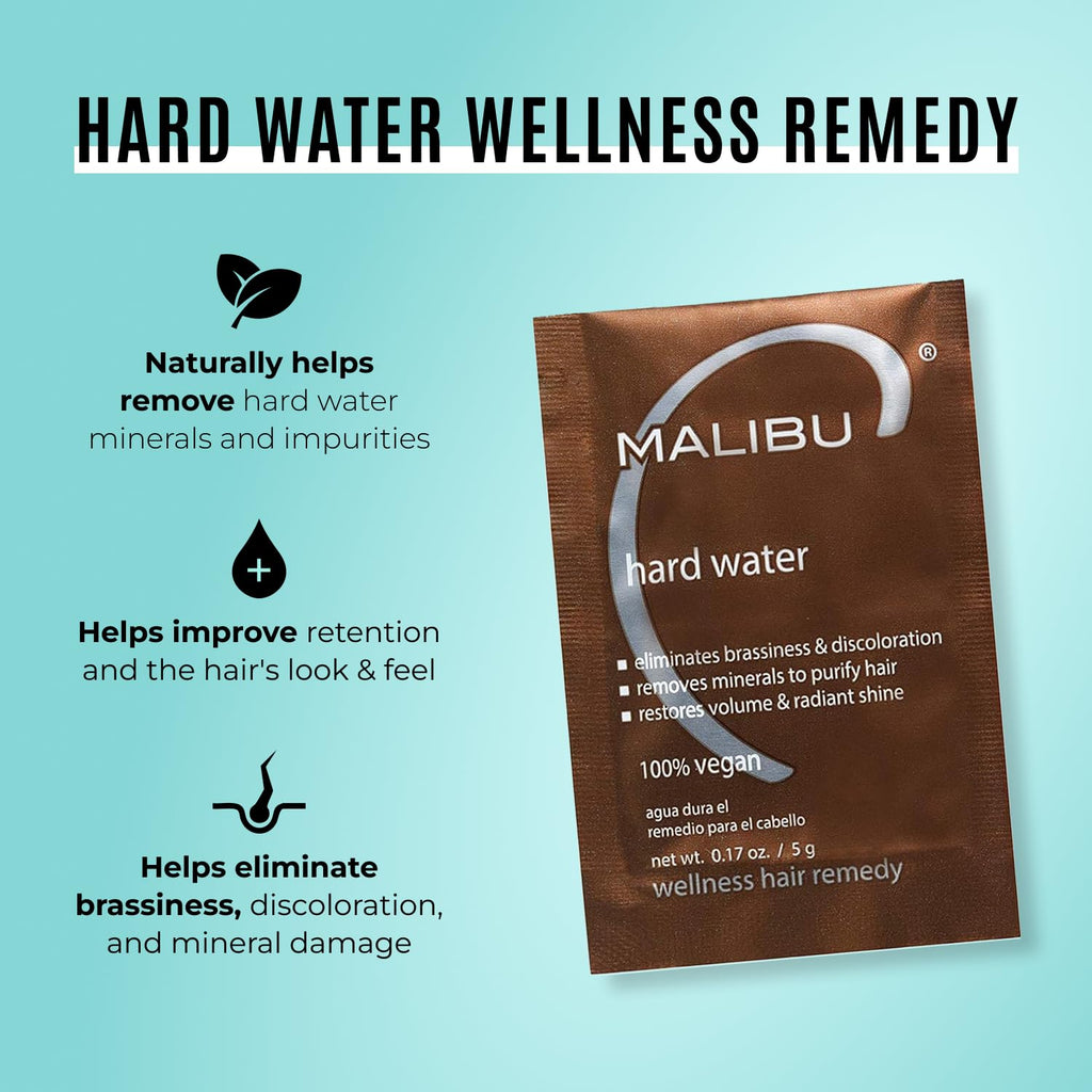 Malibu C crystal treatment packet back view with instructions