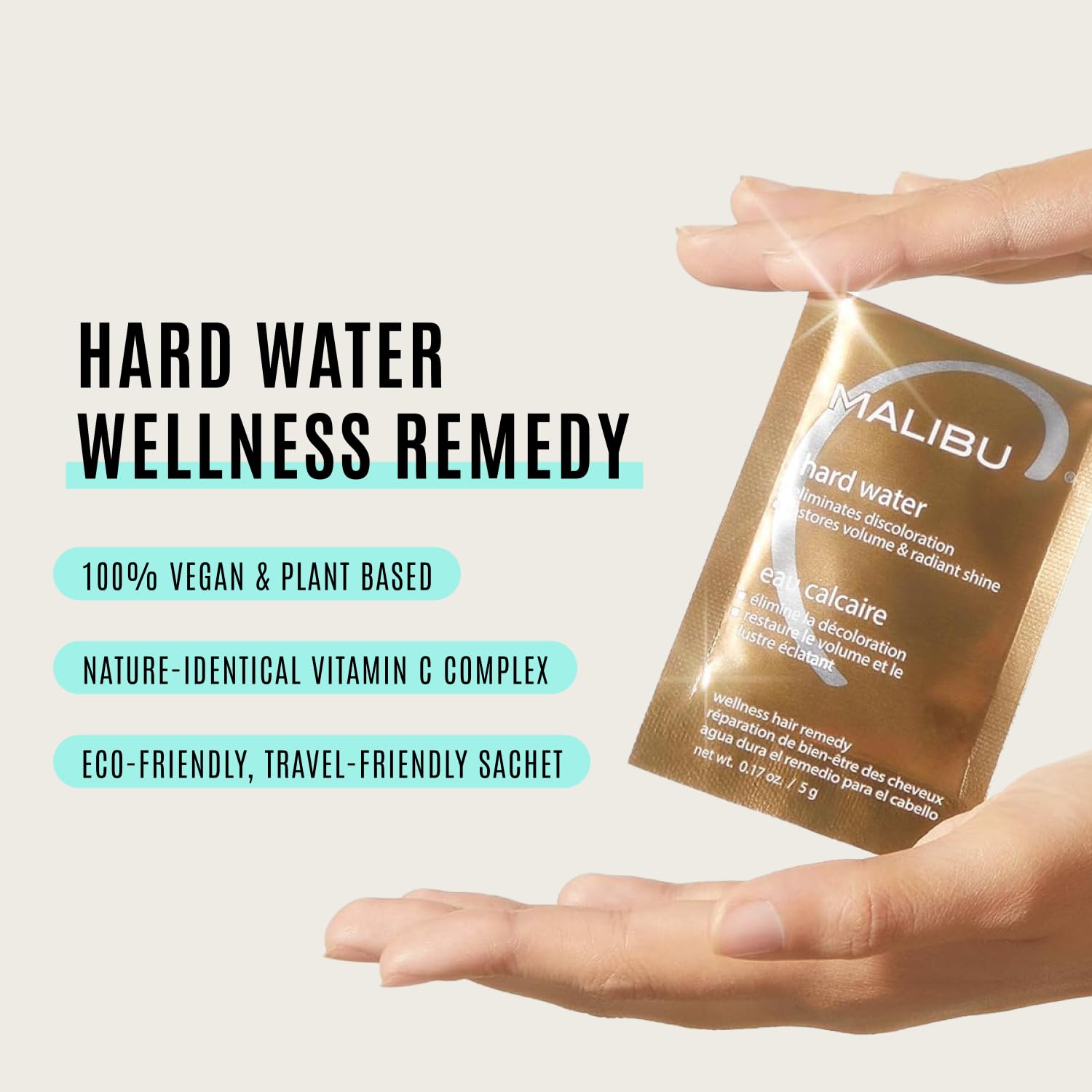 Malibu C Hard Water treatment packaging detail