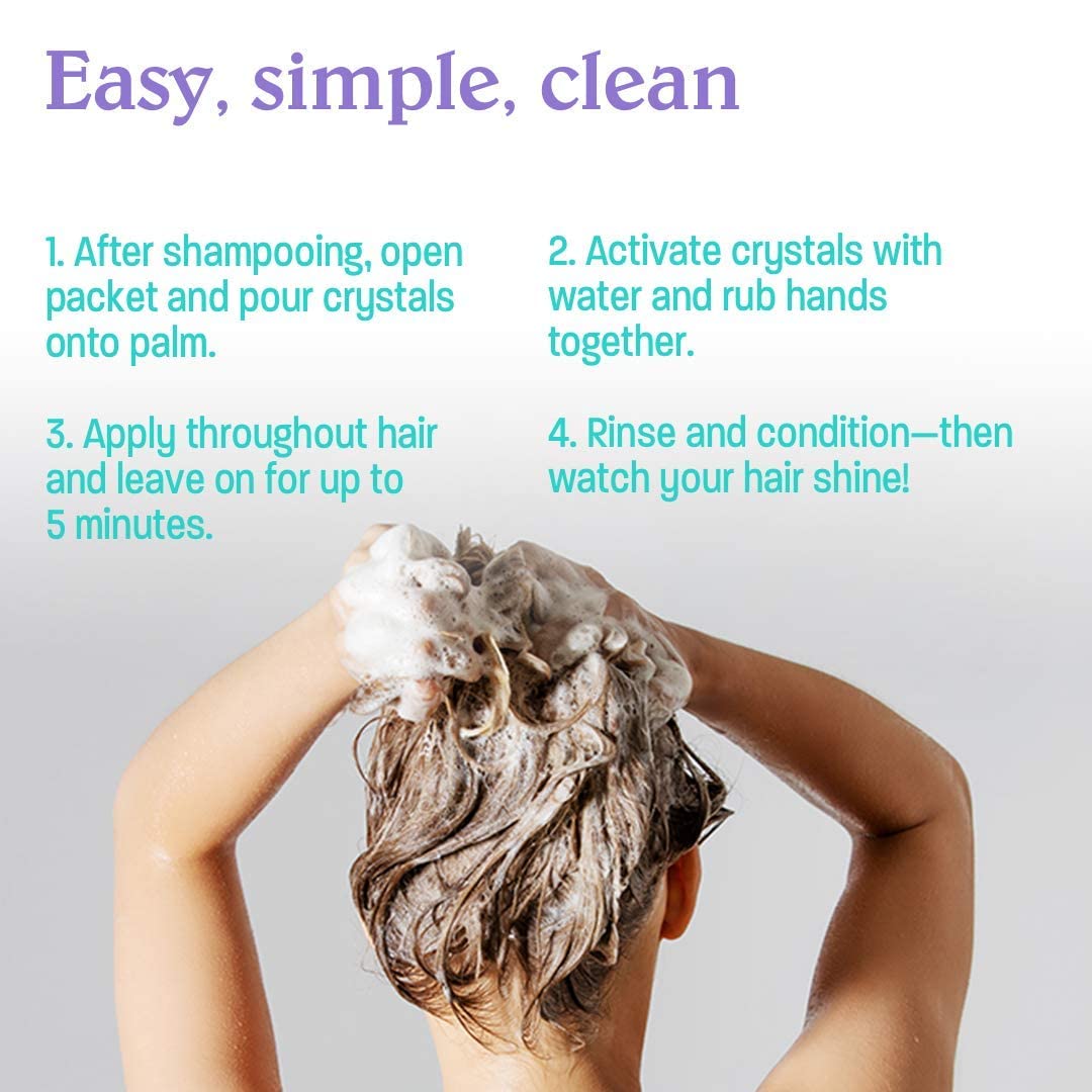 Malibu C Hard Water Wellness remedy usage instructions visual