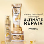 Side profile of Pantene bond repair hair treatment container