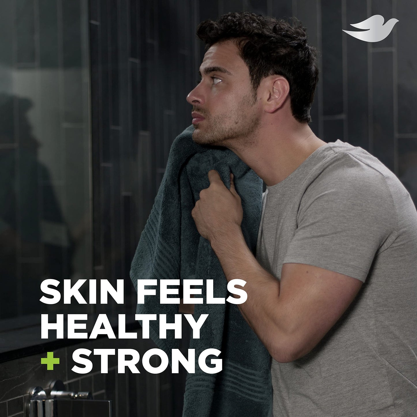 Dove Men Care skin hydrating bar for men showing authentic ingredients