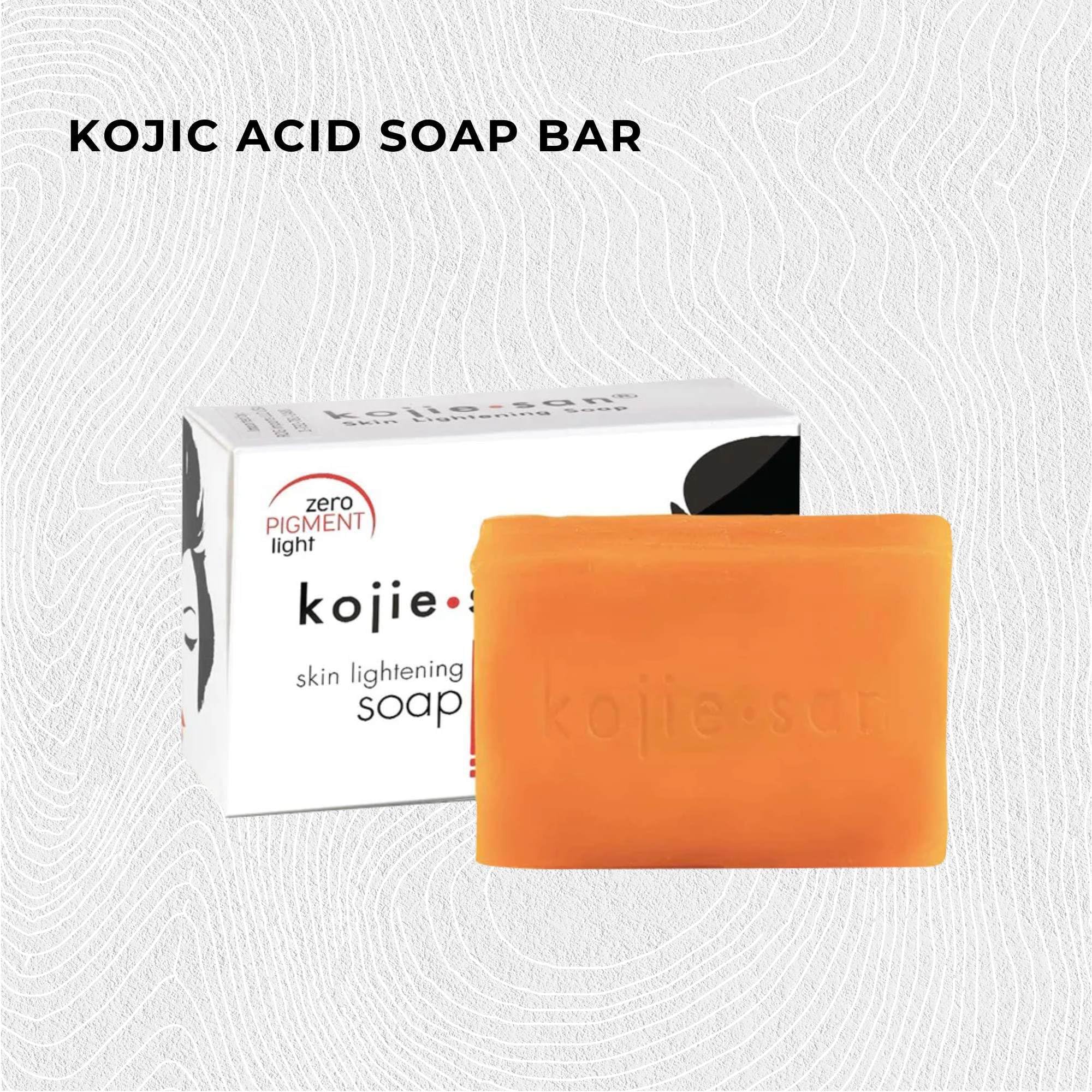 Side view of Kojie San brightening soap bars showing weight