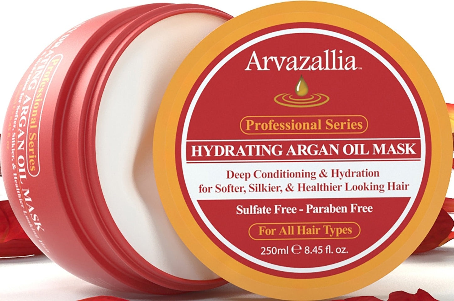 Arvazallia deep conditioning hair mask red jar packaging