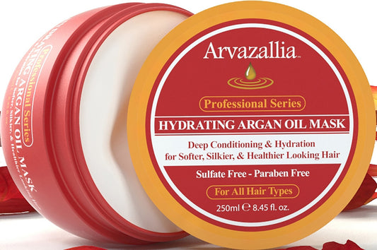 Arvazallia deep conditioning hair mask red jar packaging