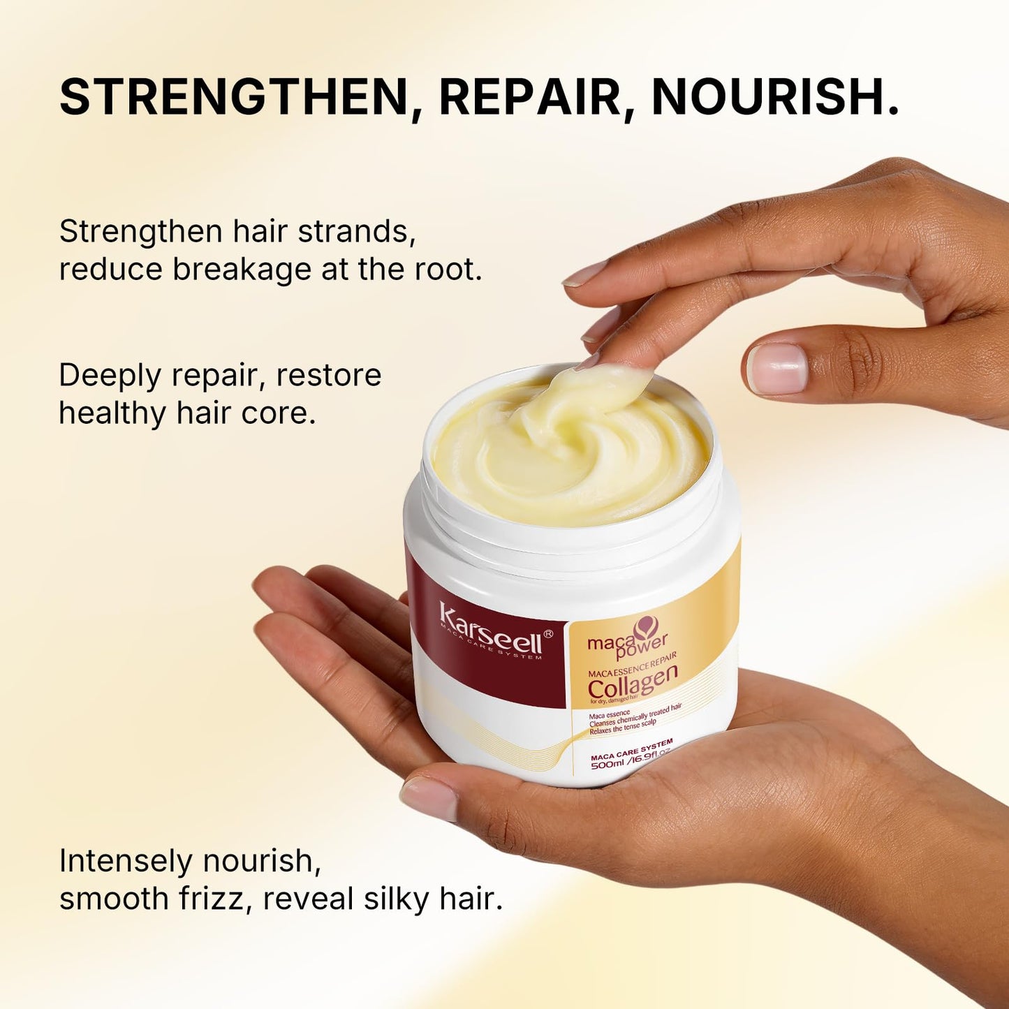 Karseell deep repair hair treatment packaging side profile