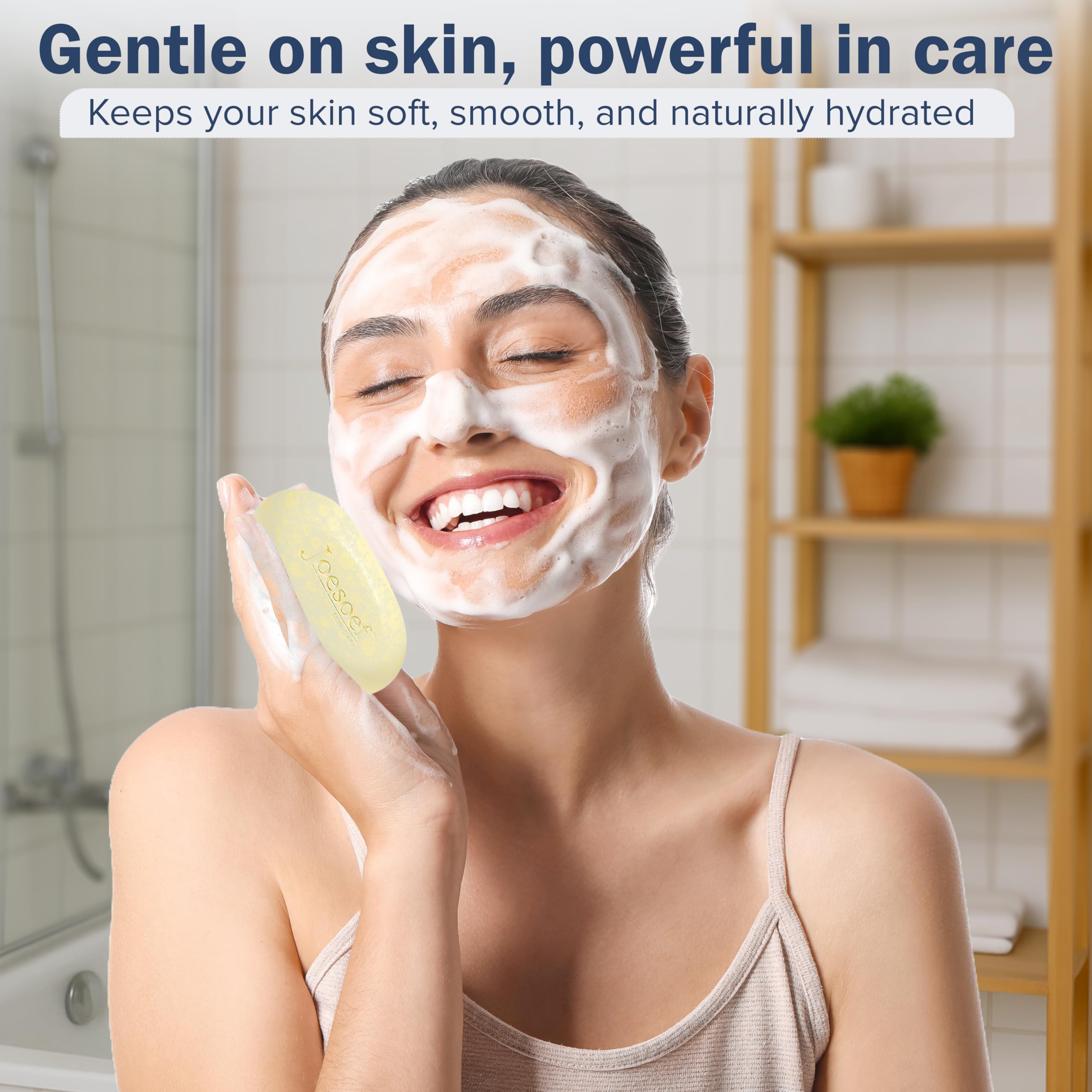 Top view of Joesoef Skin Care sulfur soap bar