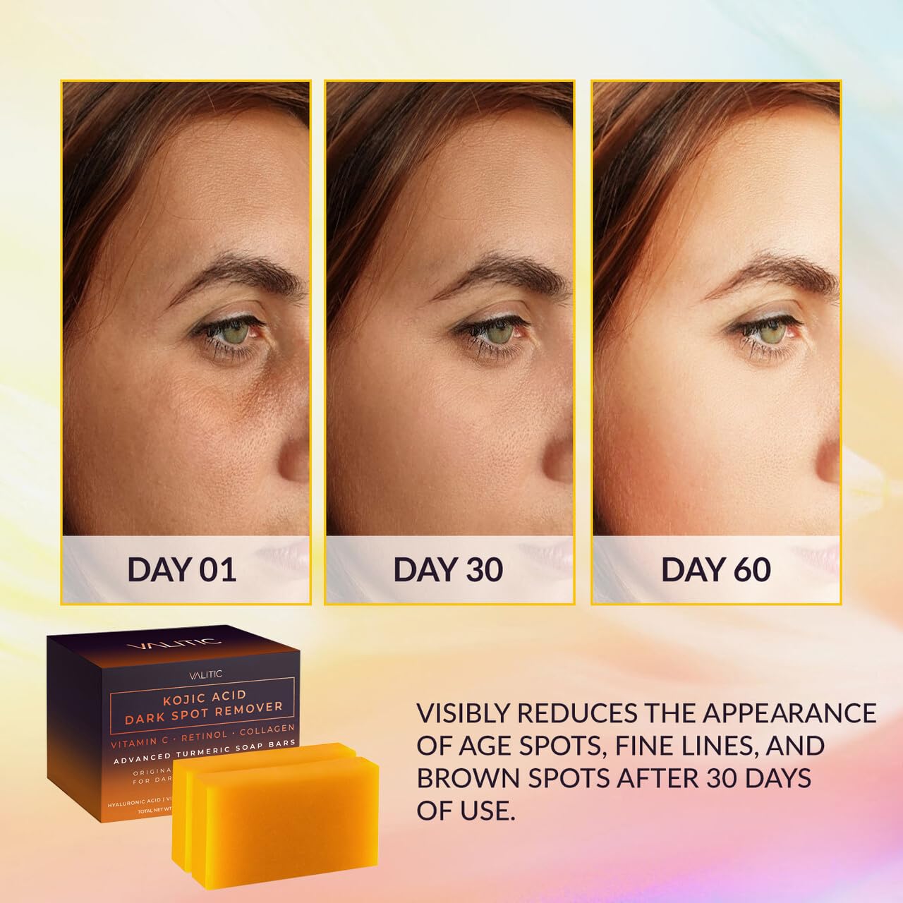 VALITIC Japanese complex soap bars infused with turmeric and vitamin C for hyperpigmentation control