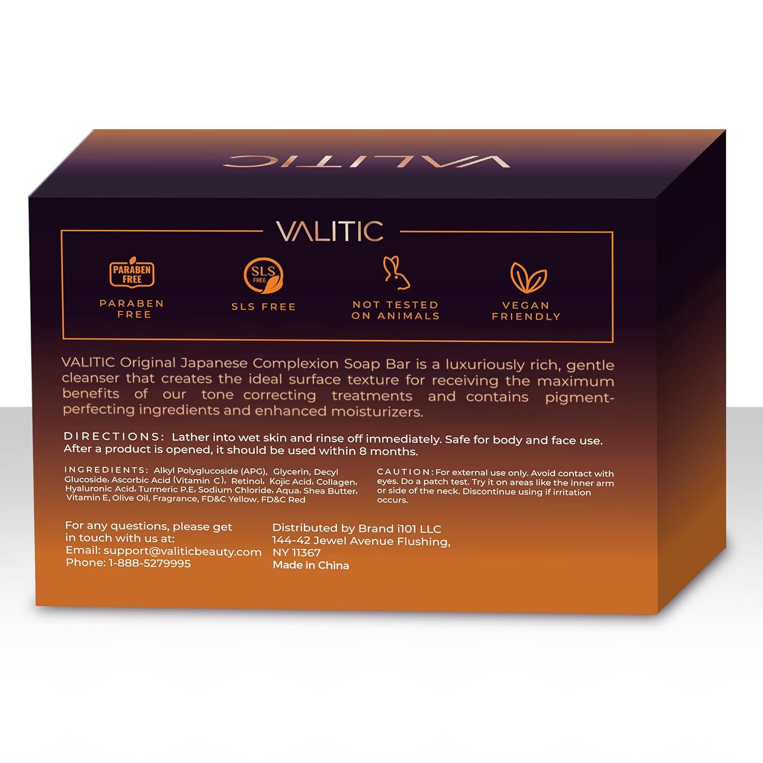 Yellow VALITIC dark spot corrector cleansing bars containing retinol and collagen for smooth skin texture