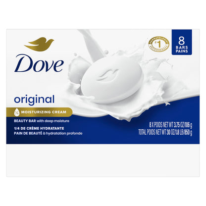 Close up of Dove 1/4 moisturizing cream label