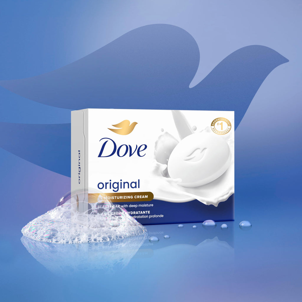 Dove original white bar soap texture view
