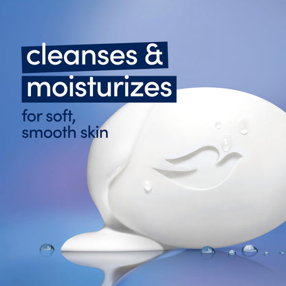 Back view of Dove soap packaging with ingredients