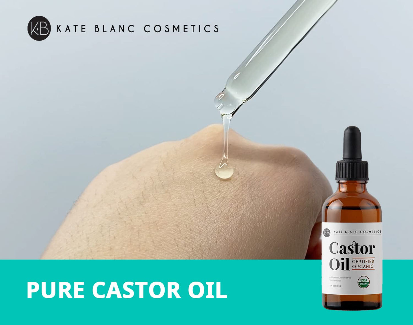 Natural hair strengthening and thickening castor oil treatment packaging detailed view
