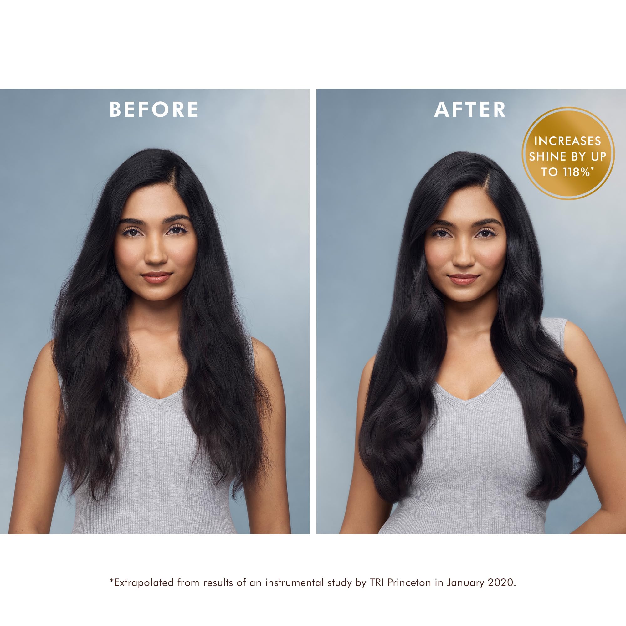 Moroccanoil Treatment 100ml amber glass bottle showing argan oil serum texture