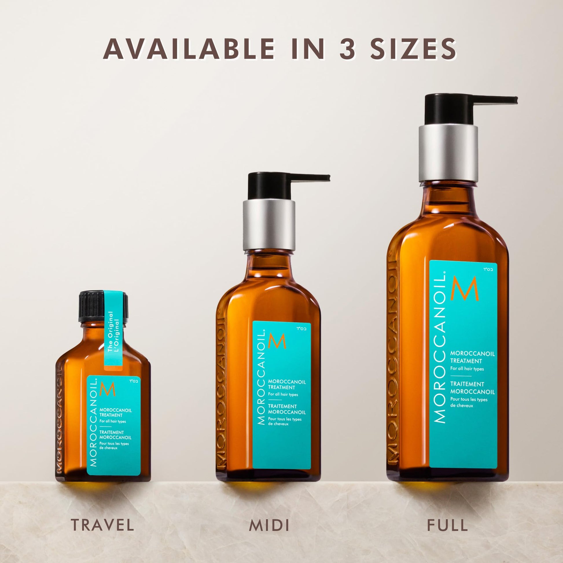 Moroccanoil Treatment Original 100ml formulation close up showing alcohol free seal
