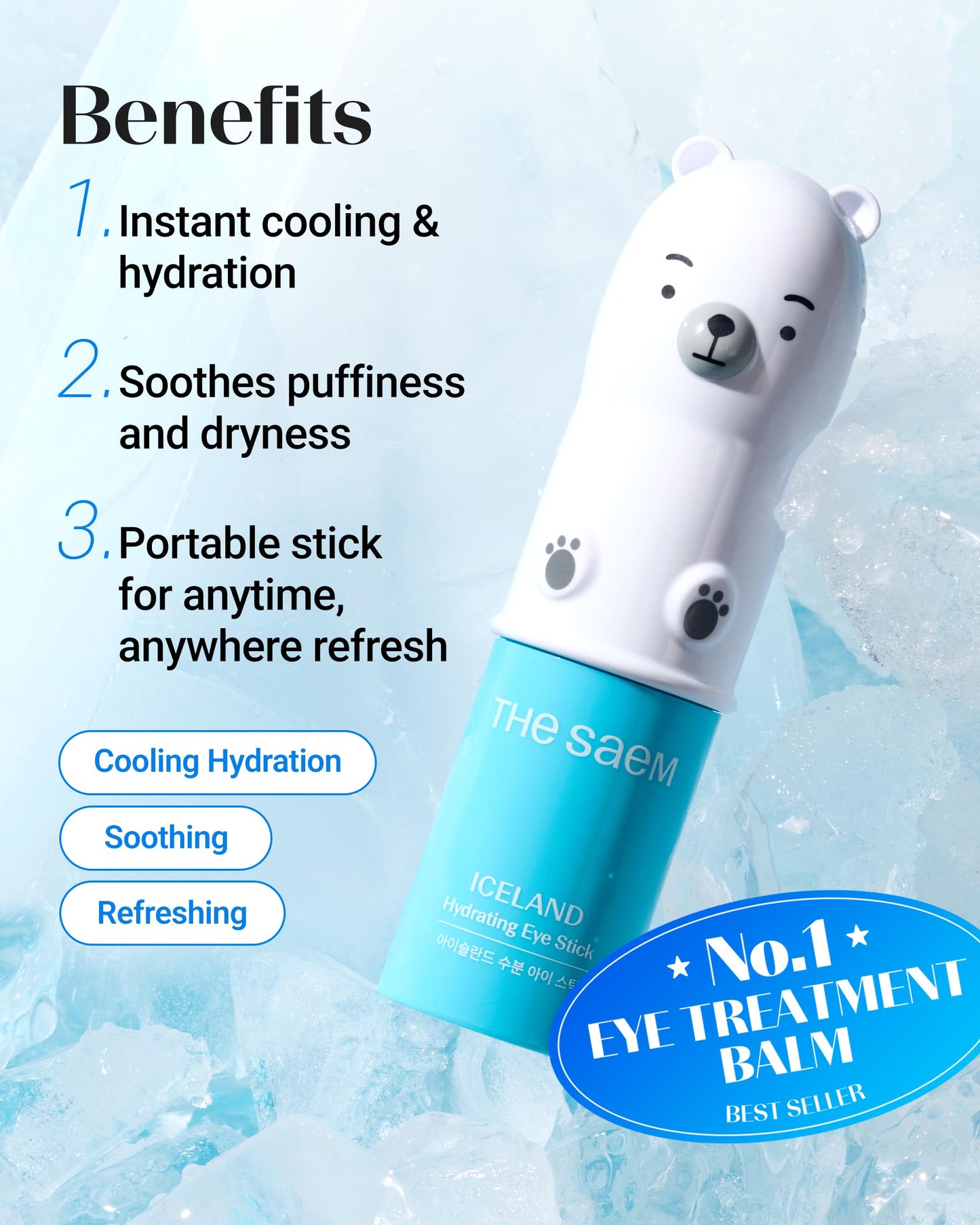 THESAEM Iceland under eye treatment stick for reducing puffiness and wrinkles