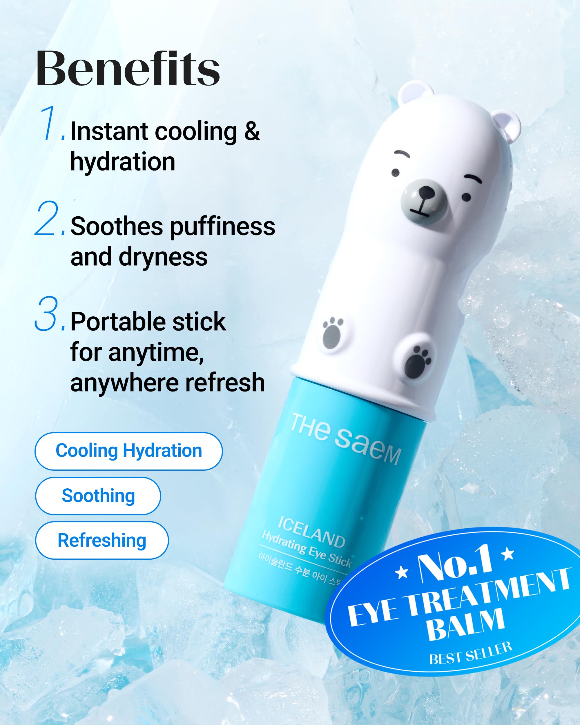 THESAEM Iceland under eye treatment stick for reducing puffiness and wrinkles