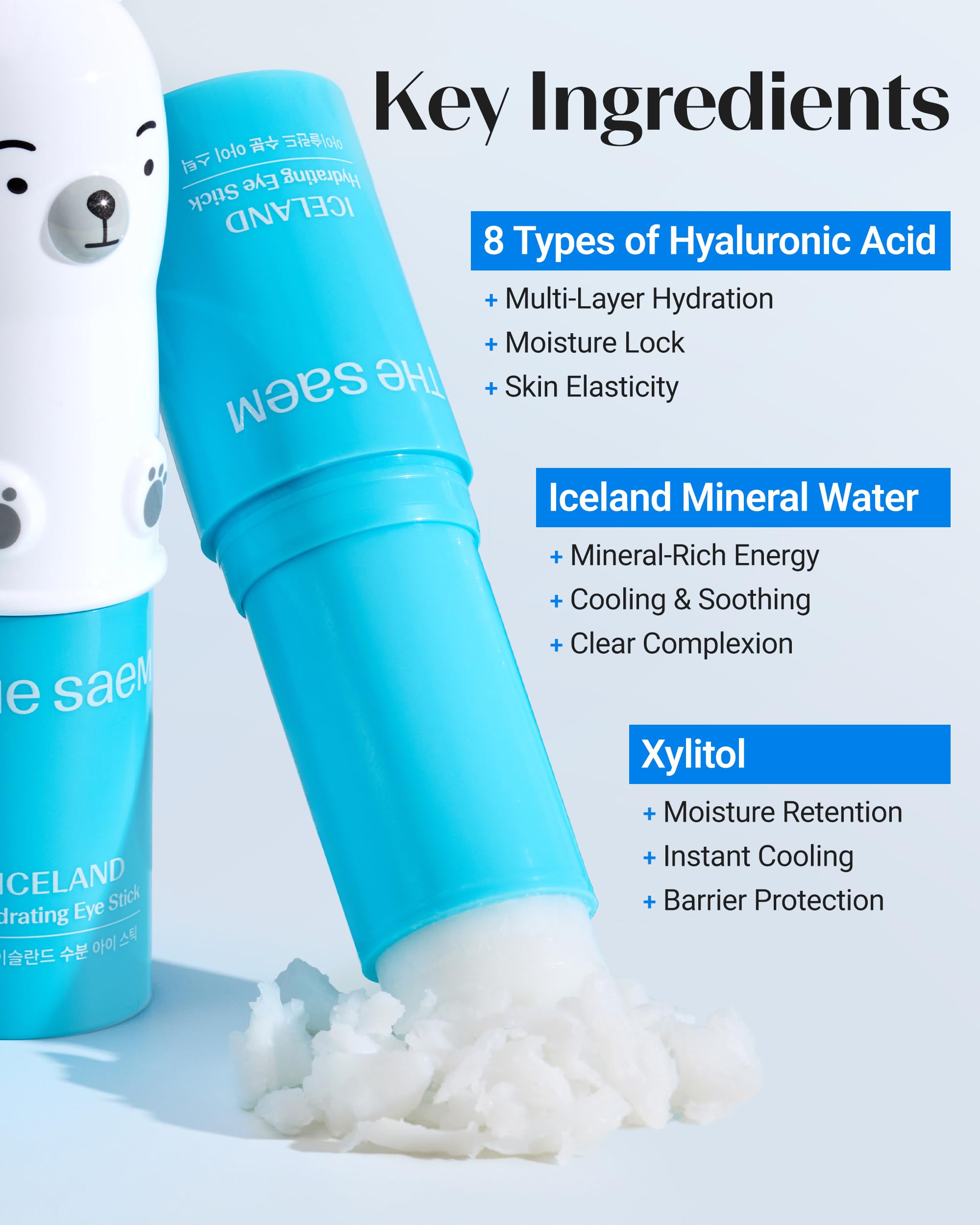 THESAEM glacier water eye stick skincare product close up view
