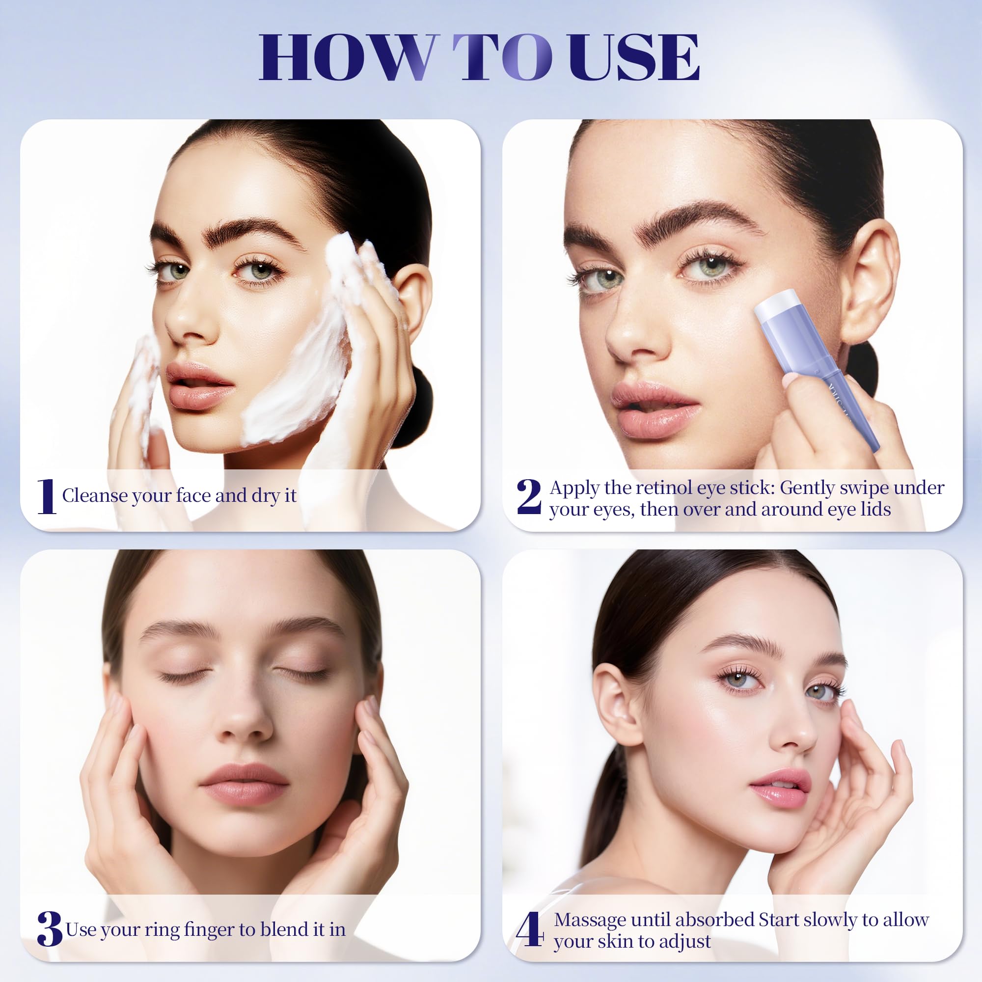URMAX anti aging eye cream stick close up of application tip