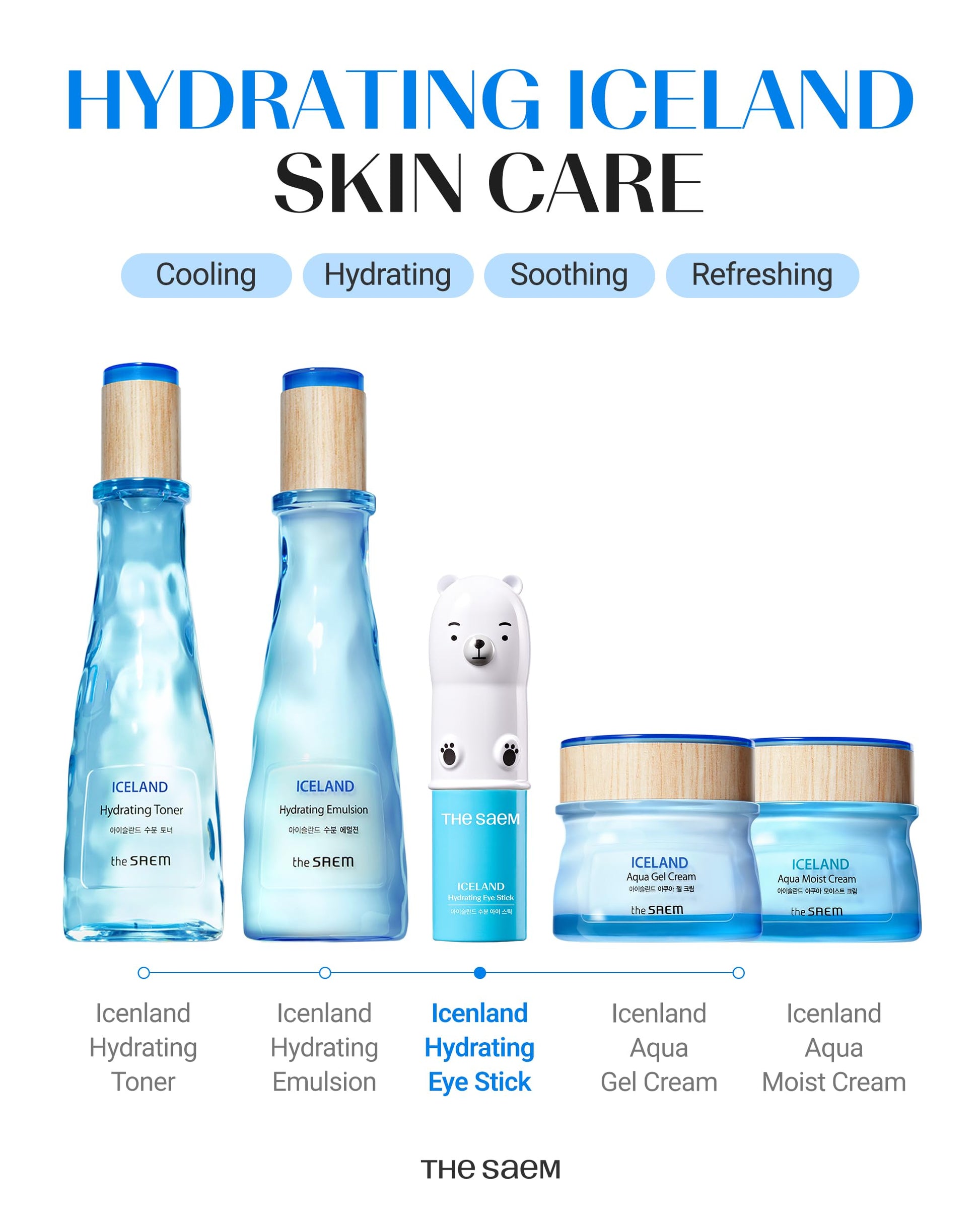 THESAEM Iceland hydrating stick showing the upgraded point thirty eight ounce size