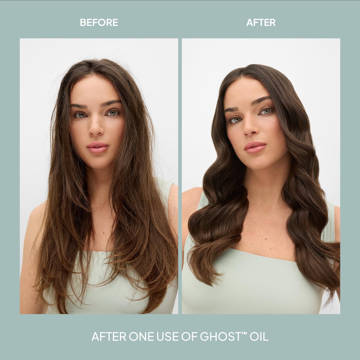 Verb Ghost oil pump dispenser view for precise application on hair ends