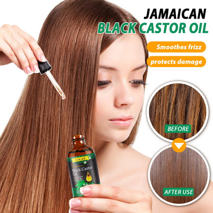 Pure natural Jamaican castor oil for thickening eyebrows and eyelashes