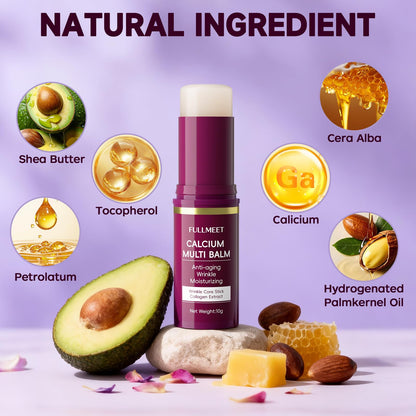 Texture shot of the Korean collagen moisturizing stick on a clean background