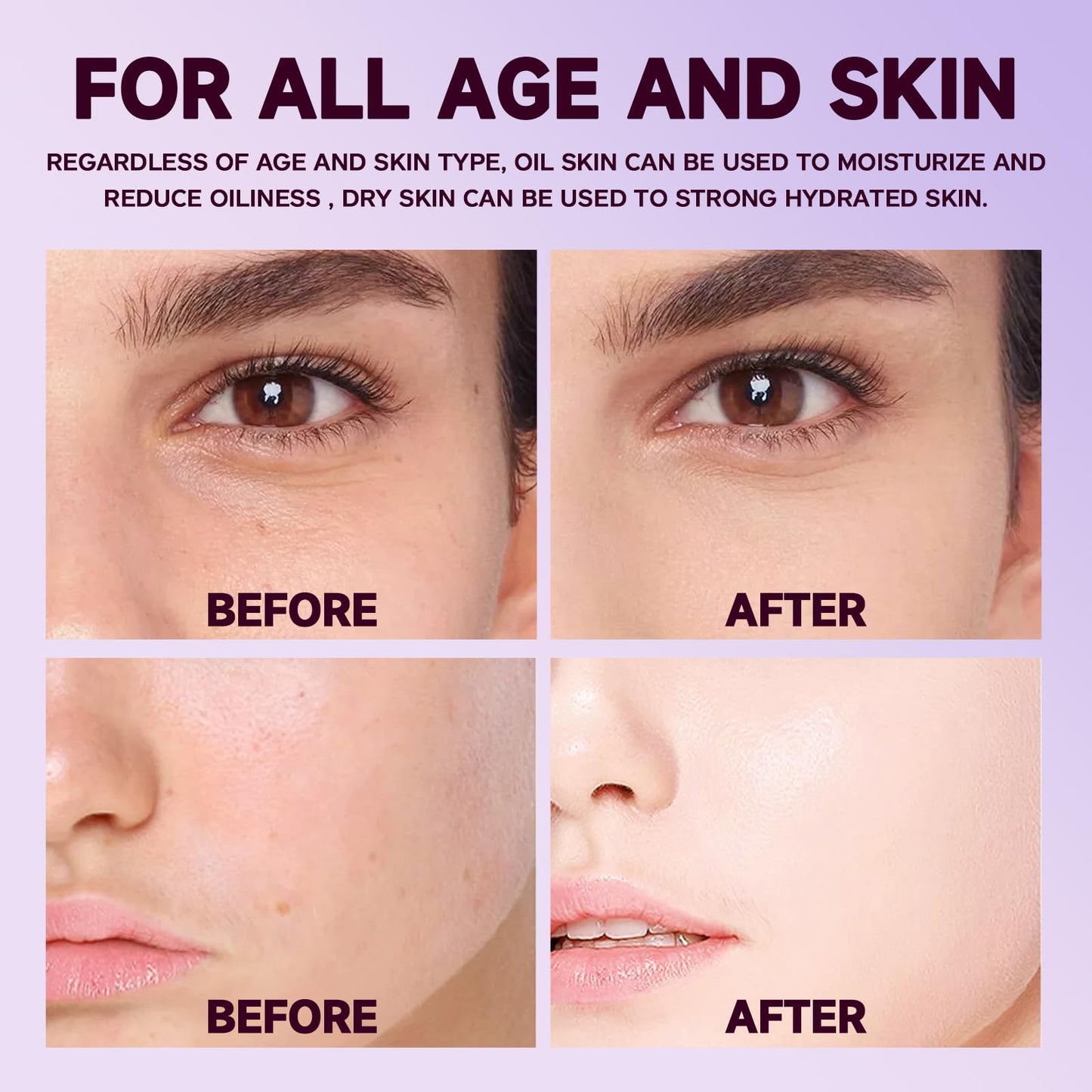 Under-eye hydration stick demonstrating skin plumping and lifting benefits on face