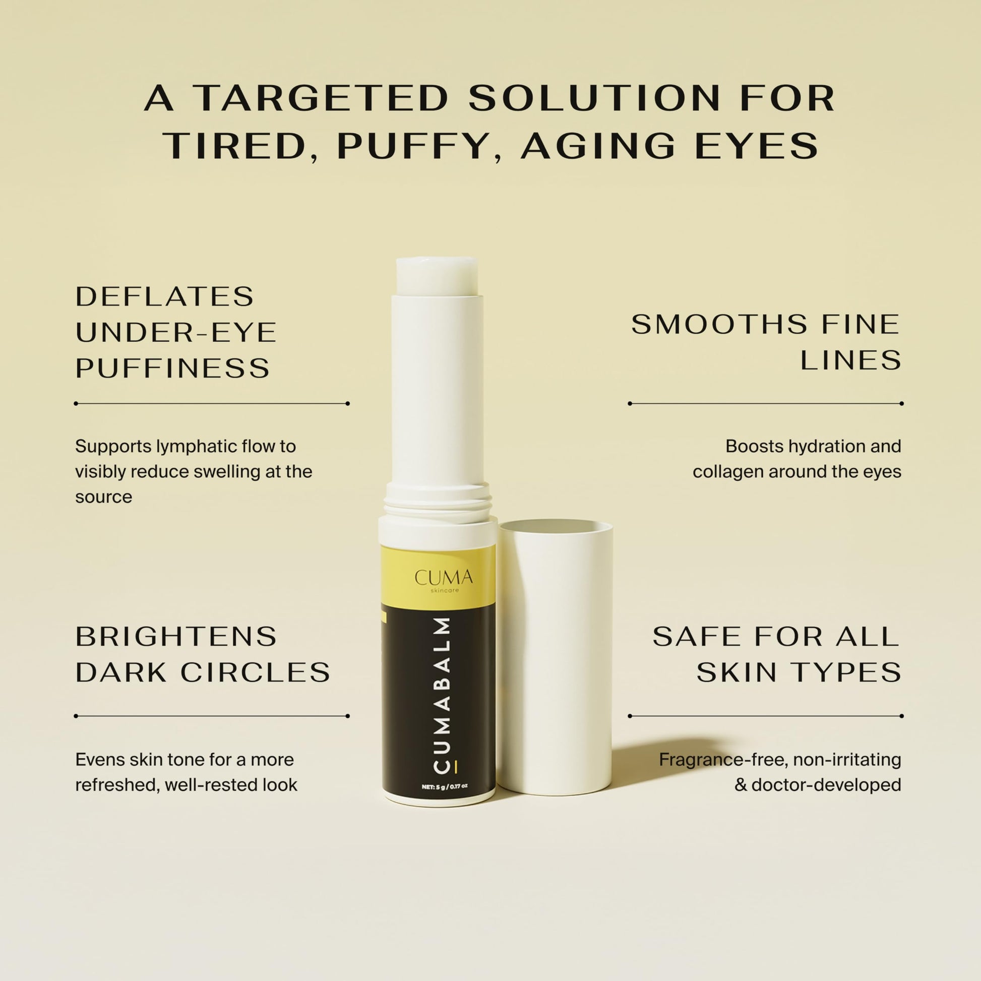 CumaBalm packaging showing turmeric and retinol ingredients list