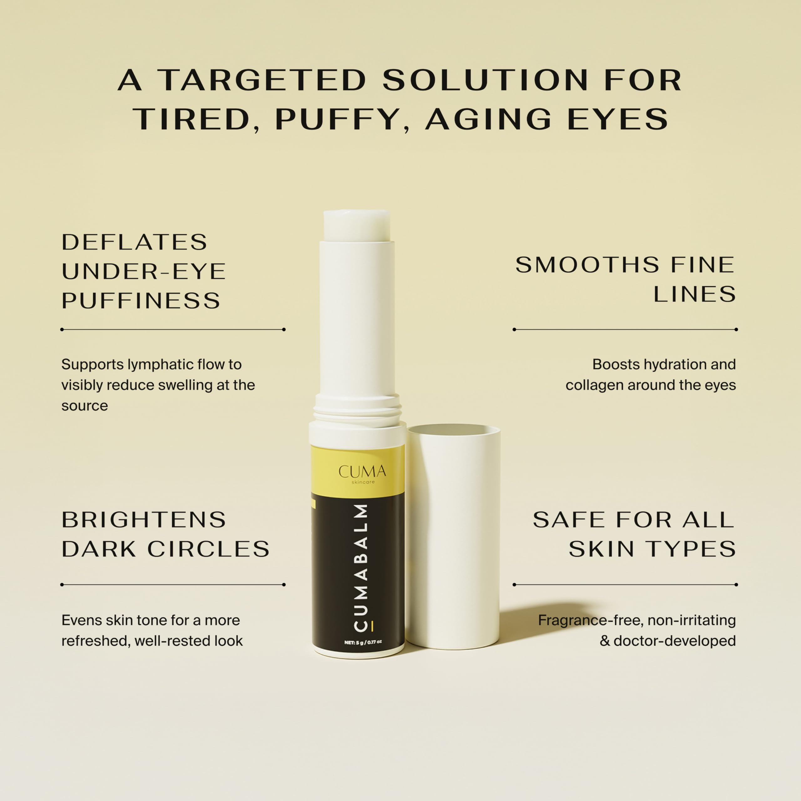 CumaBalm packaging showing turmeric and retinol ingredients list